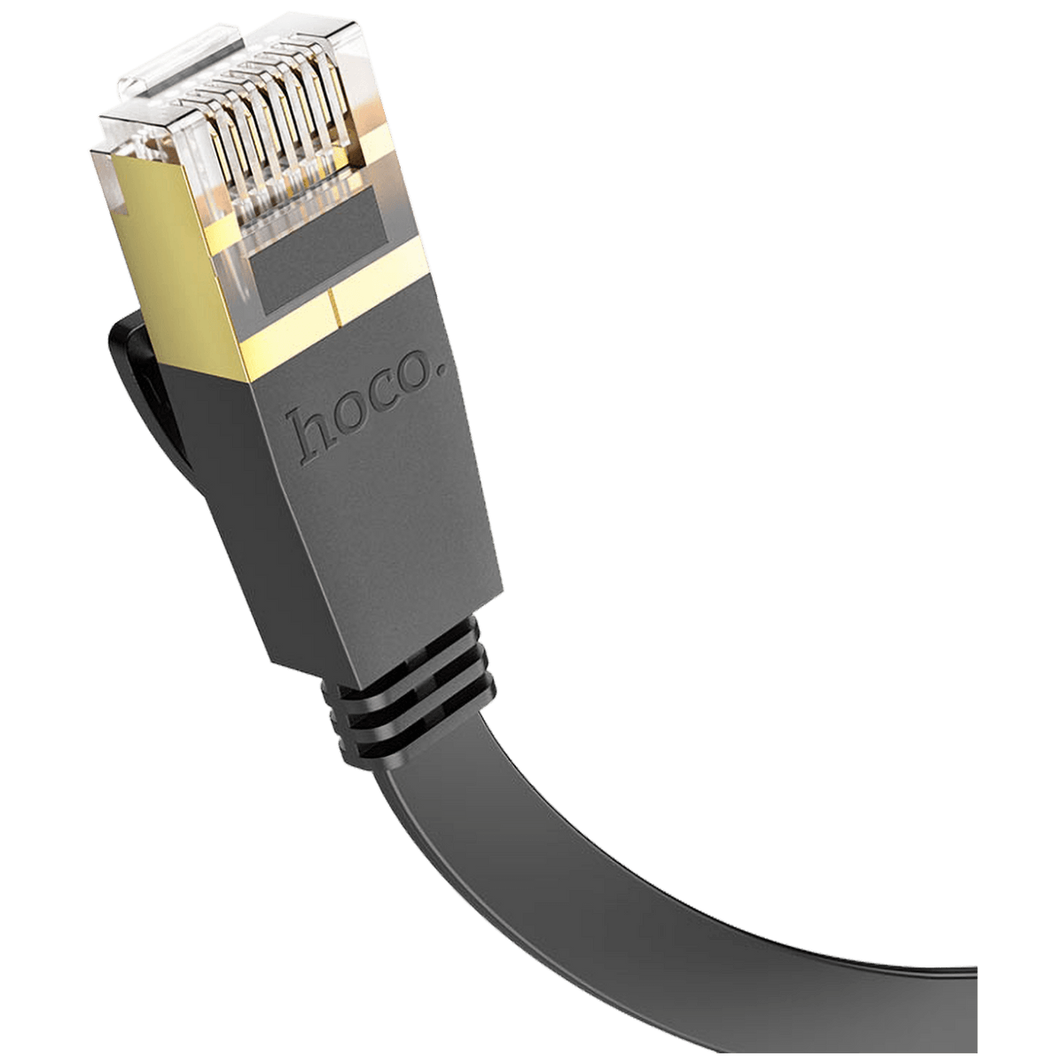 hoco. Mrežni kabl, CAT6, Gigabit Ethernet, flat, 1 met., crna - US07 General, 1 met.