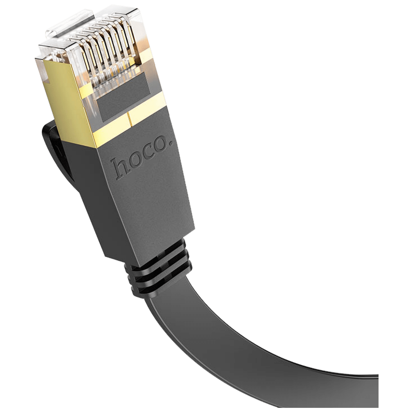 hoco. Mrežni kabl, CAT6, Gigabit Ethernet, flat, 1 met., crna - US07 General, 1 met.