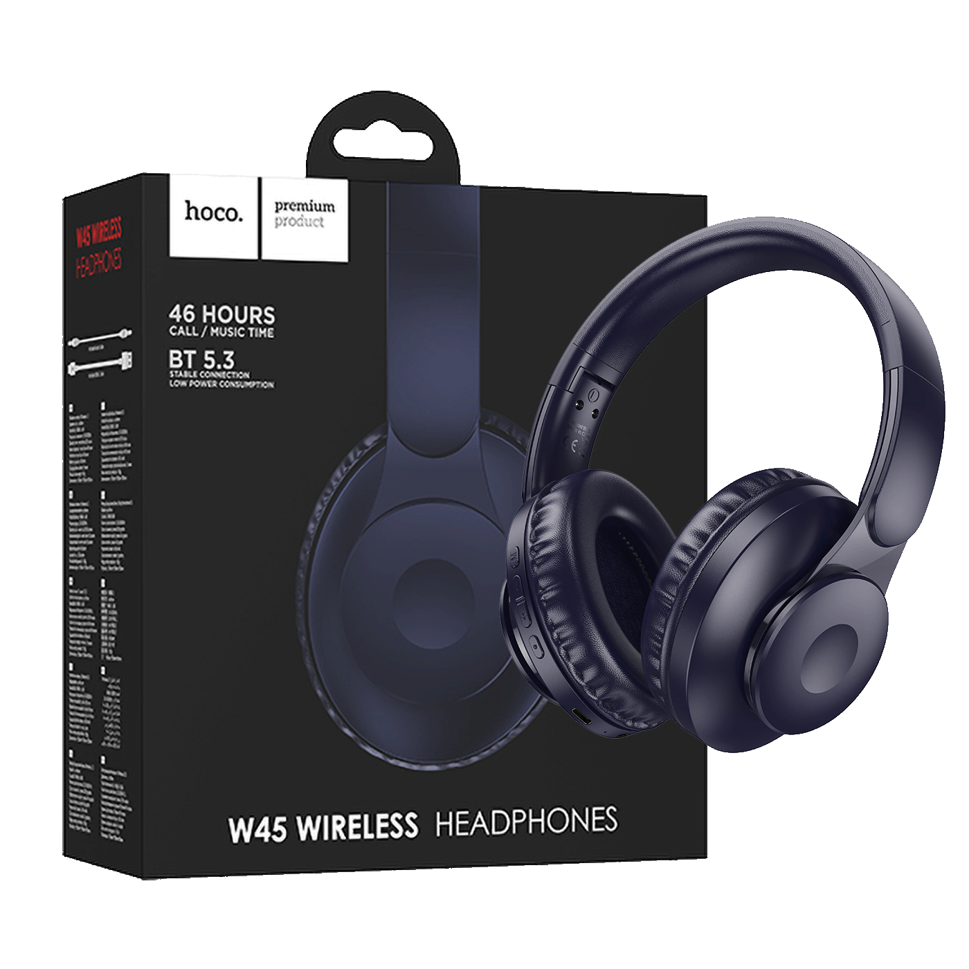 hoco. Slušalice bežične, Bluetooth - W45 Enjoy, White