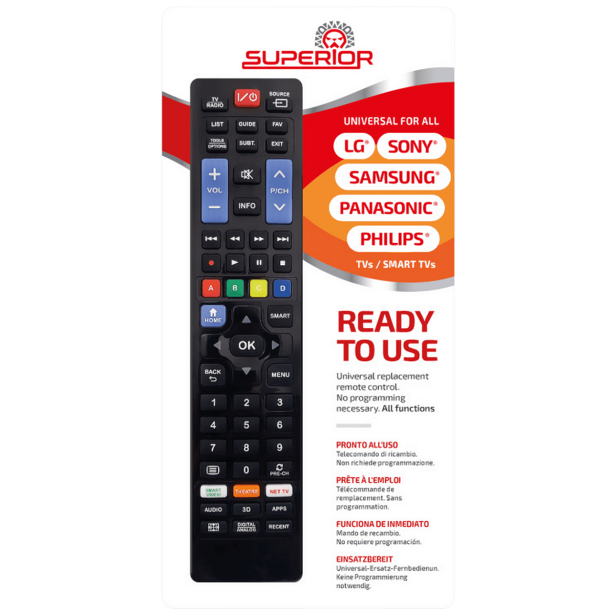 Superior Daljinski upravljač za LG/Samsung/Sony/Philips/Panasonic - Ready5 Smart Extended