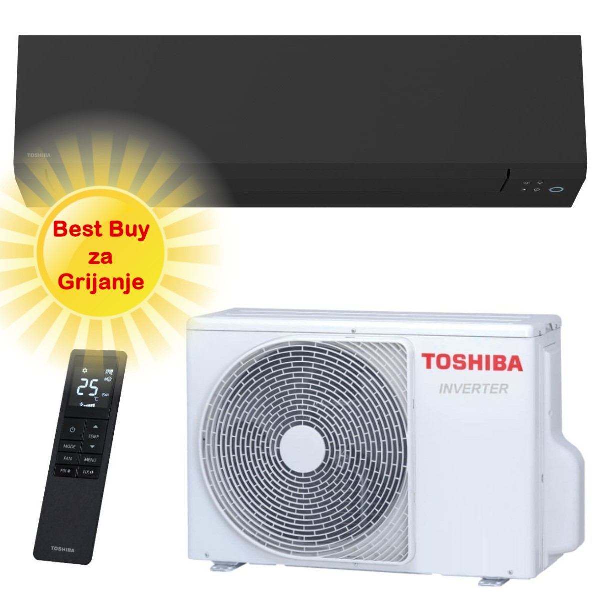 TOSHIBA KLIMA UREĐAJ 3,5kW RAS-B13G3KVSGB-E/RAS-13J2AVSG-E - Shorai Edge, za 35m2, A+++, R32