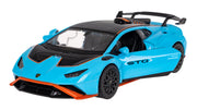 Licencirani metalni autić za igru Lamborghini Huracan STO 1:32 RASTAR - plavi
