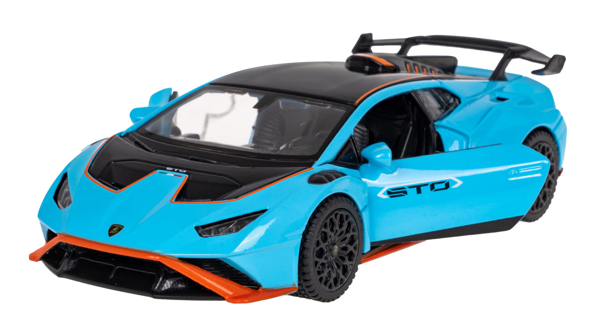 Licencirani metalni autić za igru Lamborghini Huracan STO 1:32 RASTAR - plavi