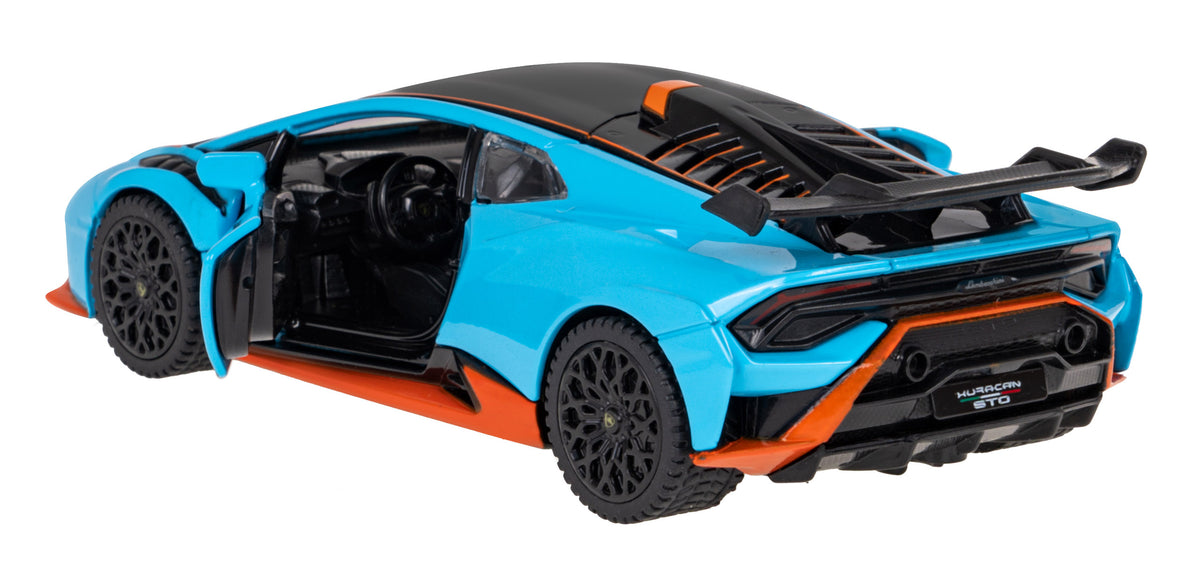 Licencirani metalni autić za igru Lamborghini Huracan STO 1:32 RASTAR - plavi