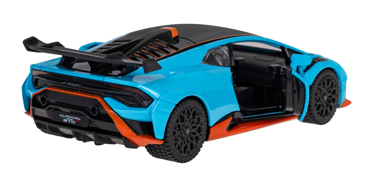 Licencirani metalni autić za igru Lamborghini Huracan STO 1:32 RASTAR - plavi