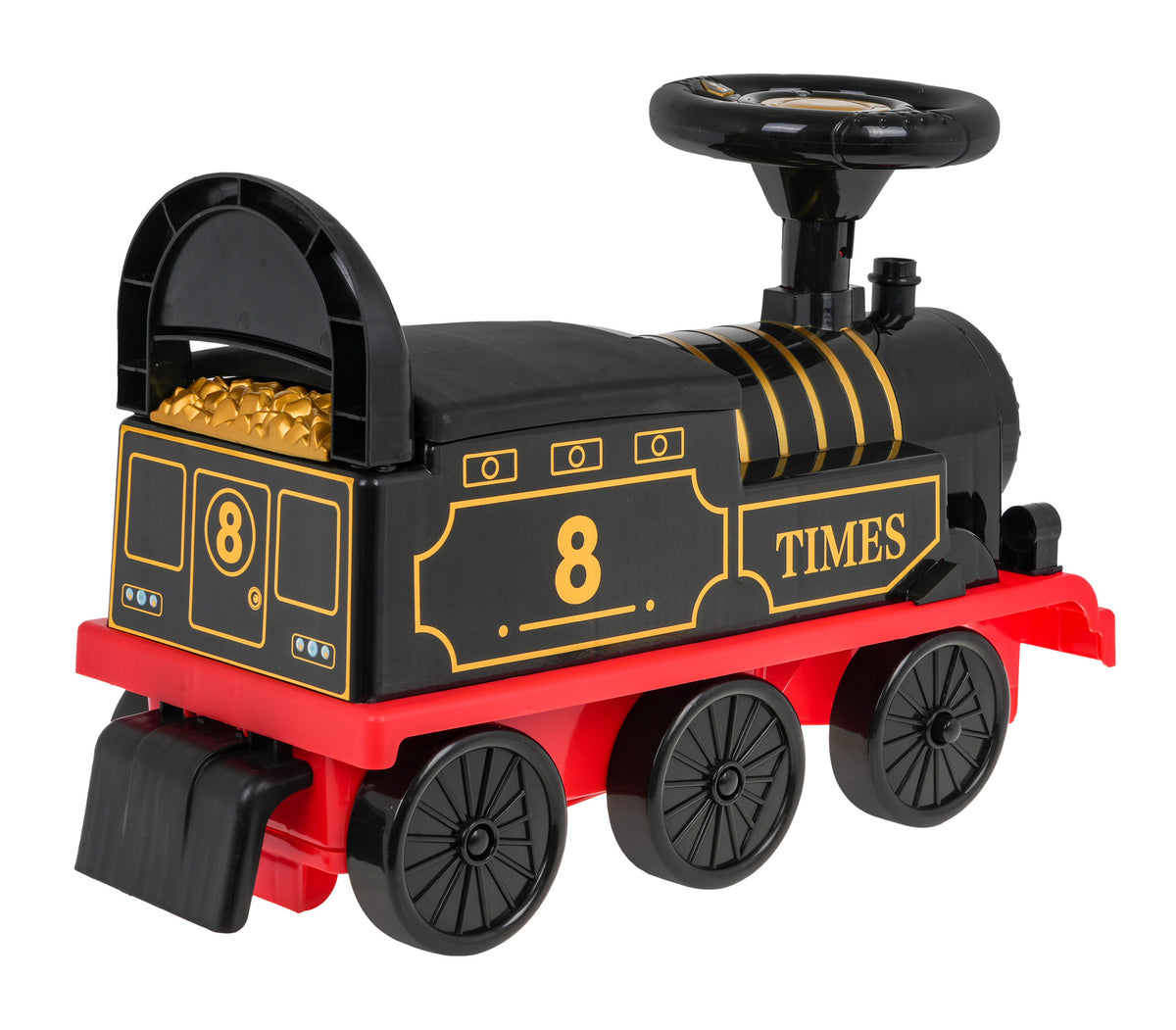 Guralica za bebe Retro locomotiva - crna