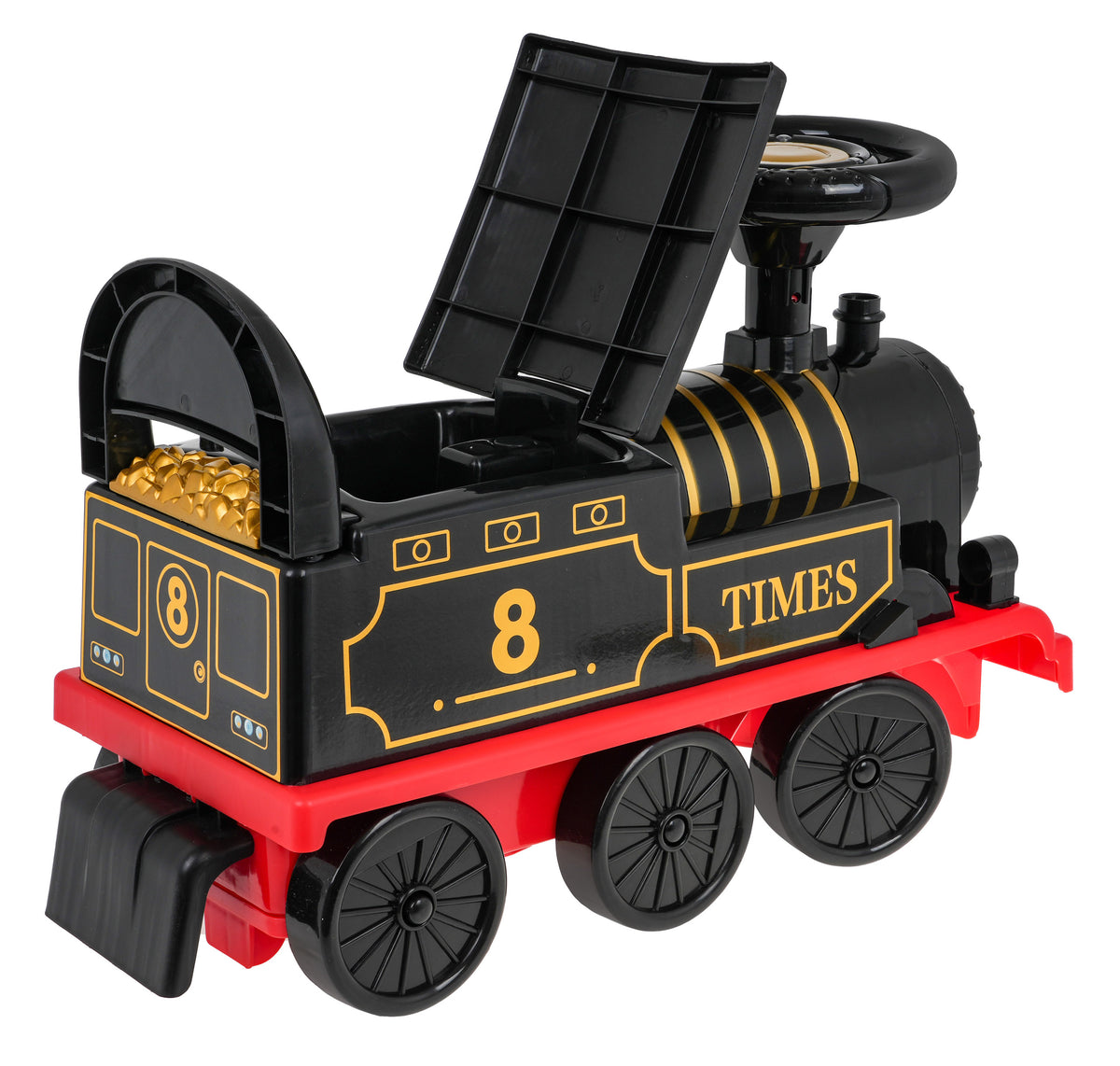 Guralica za bebe Retro locomotiva - crna
