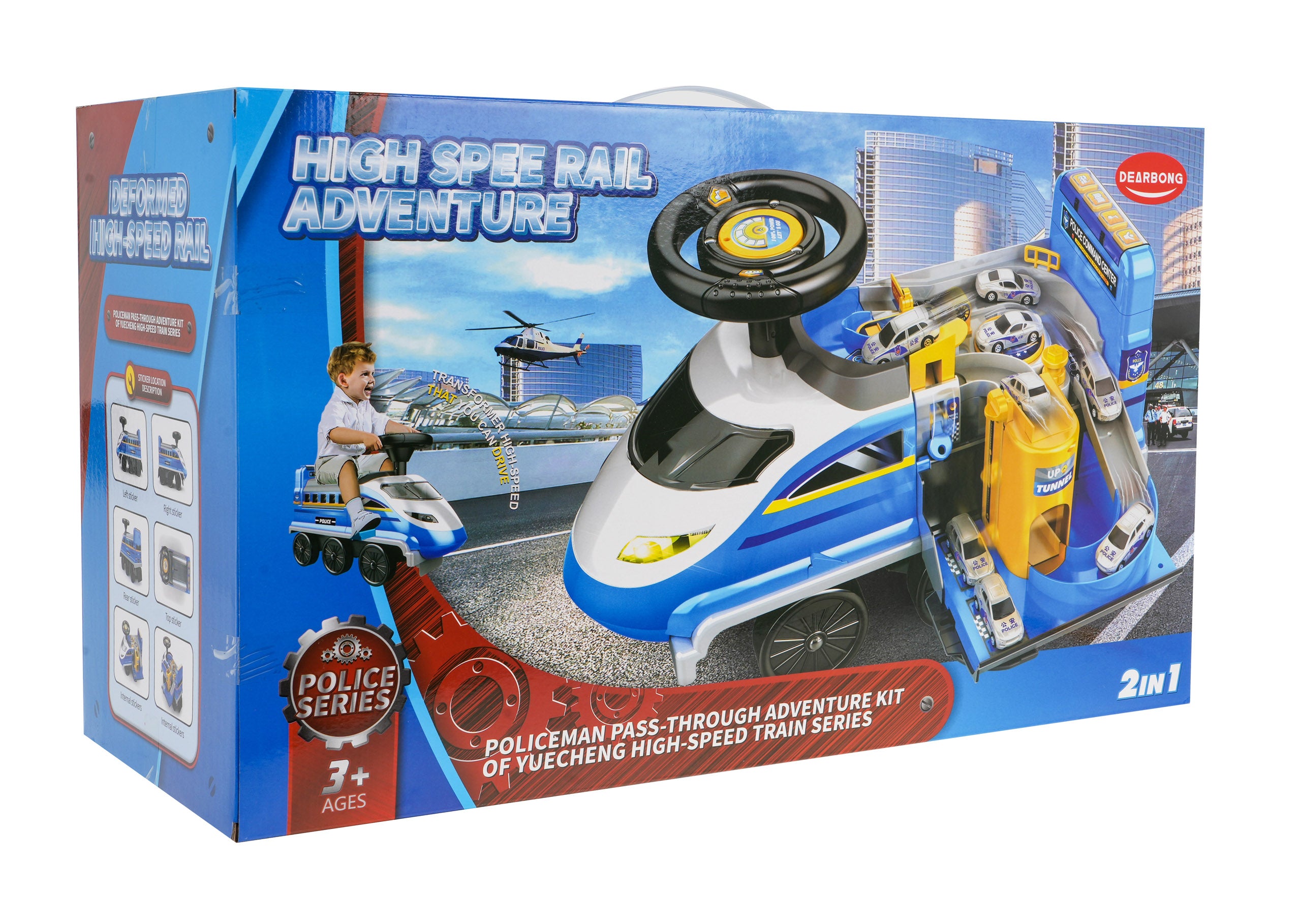 Dječja guralica Ride 2in1 Police - plava