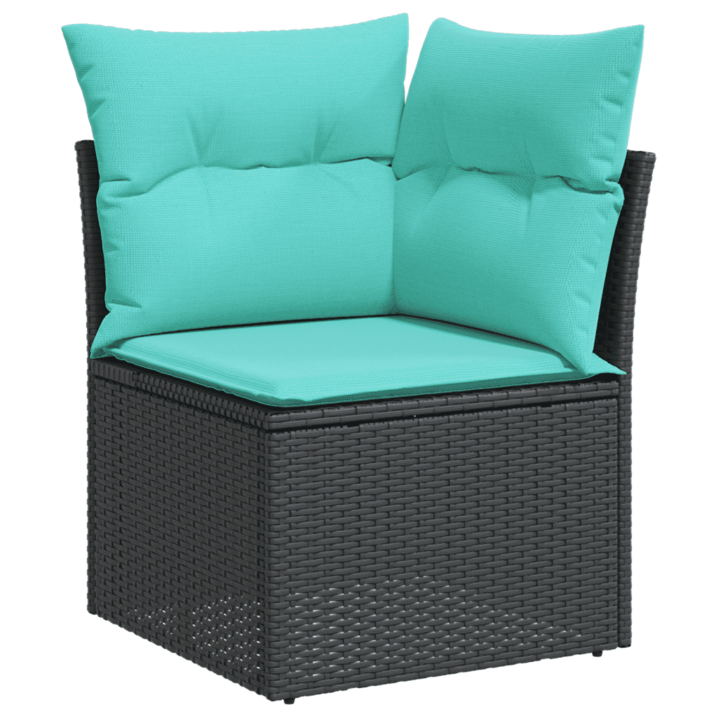 9-dijelni set vrtnih sofa s jastucima bež od poliratana 100 x 55 x 73 cm