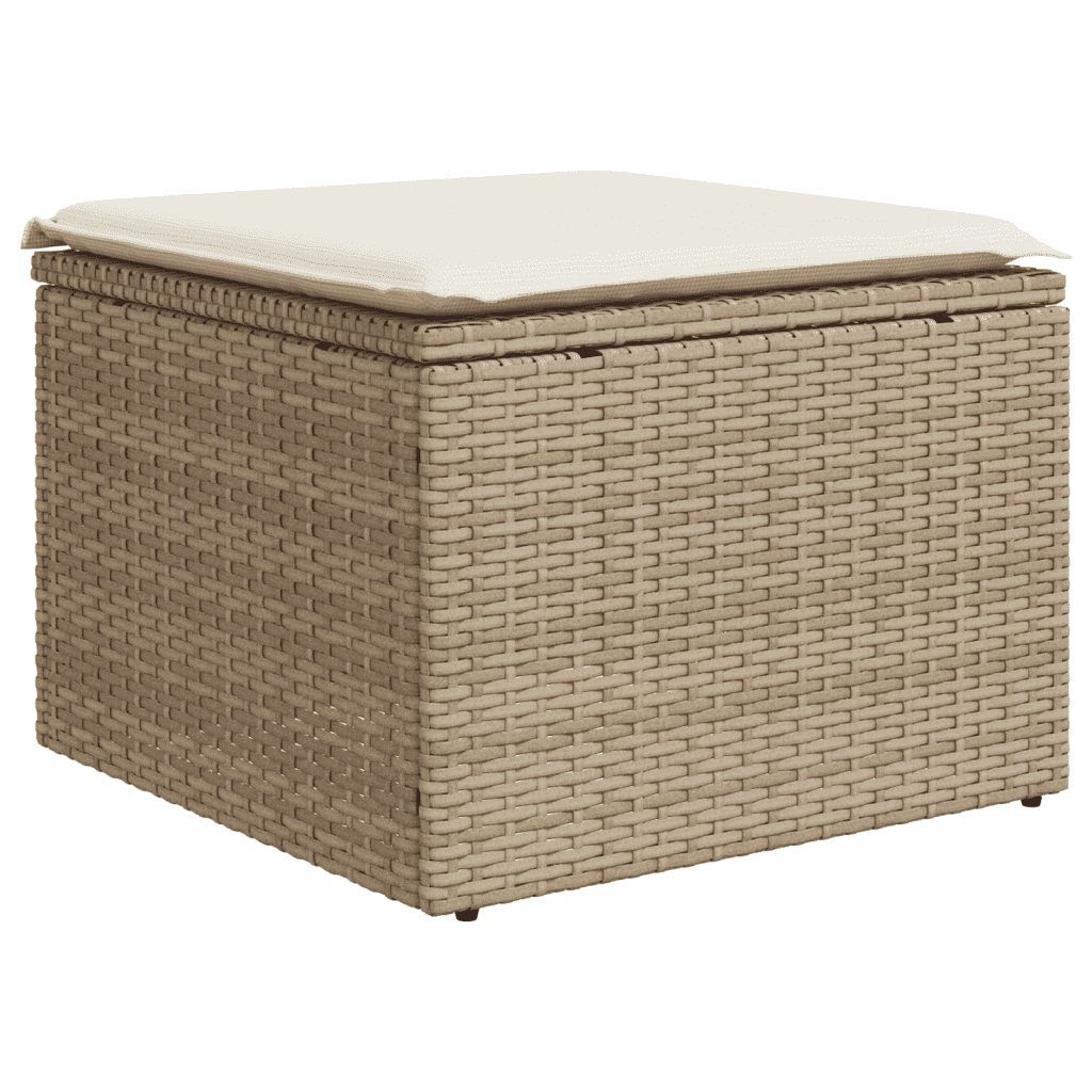 6-dijelni set vrtnih sofa s jastucima bež od poliratana 100 x 55 x 73 cm