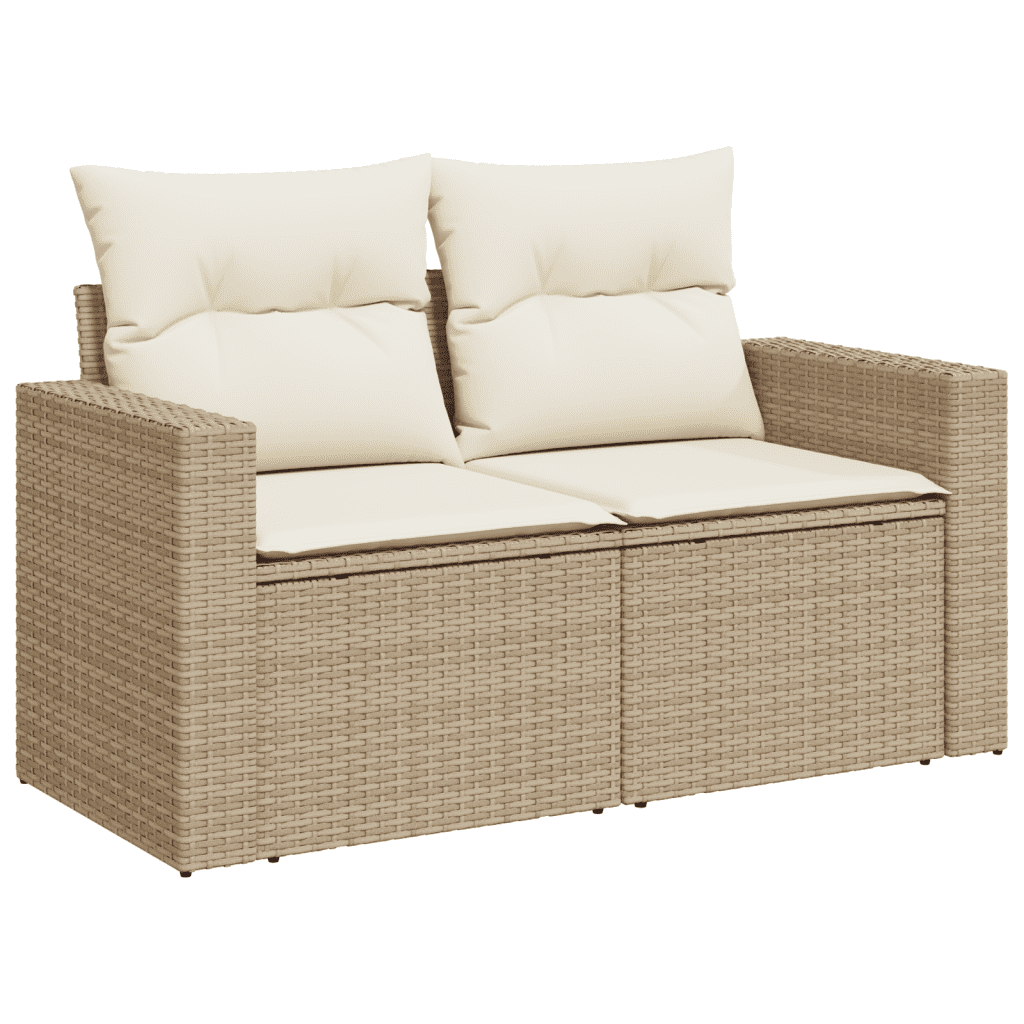 7-dijelni set vrtnih sofa od poliratana s jastucima bež 65.5 x 62 x 69 cm