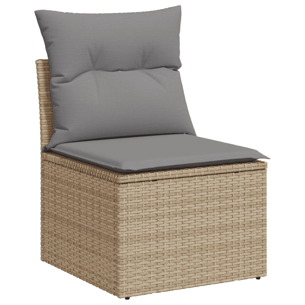 5-dijelni vrtni set sofa s jastucima bež od poliratana 100 x 55 x 73 cm