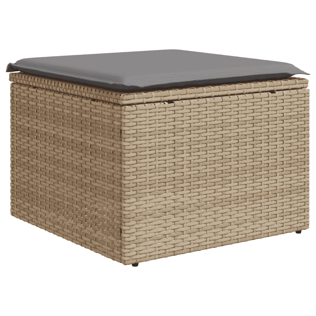 6-dijelni set vrtnih sofa s jastucima bež od poliratana 100 x 55 x 73 cm