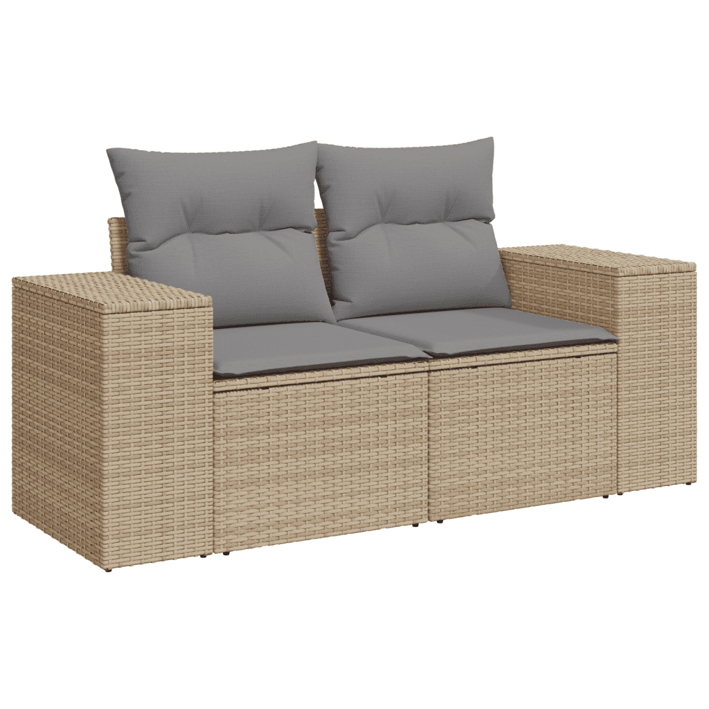 8-dijelni set vrtnih sofa od poliratana s jastucima bež 83 x 62 x 69 cm