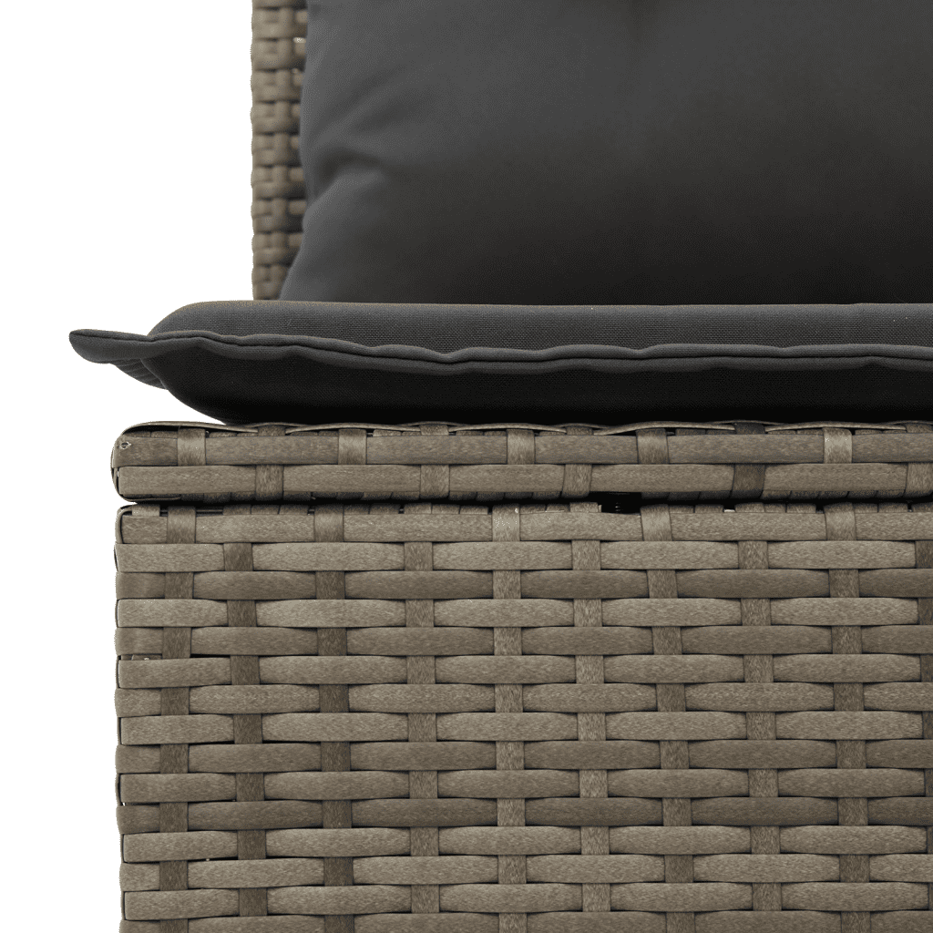 7-dijelni set vrtnih sofa sivi od poliratana