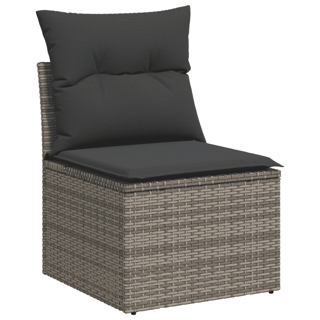 7-dijelni set vrtnih sofa sivi od poliratana Siva 65.5 x 62 x 69 cm