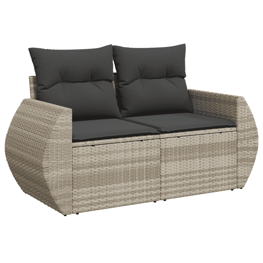 7-dijelni set vrtnih sofa svjetlosivi od poliratana