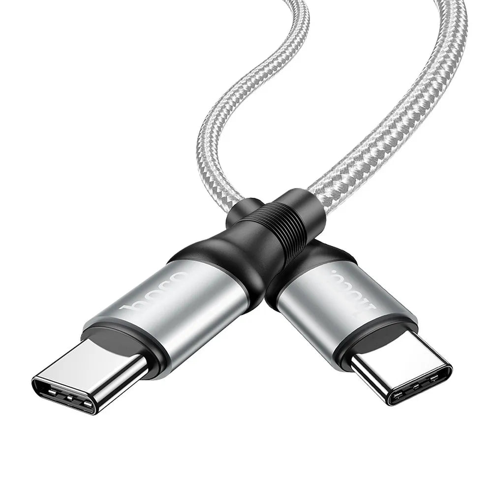 HOCO kabel tipa C na tip C Exquisite Power Delivery PD 100W X50 2 metra sivi