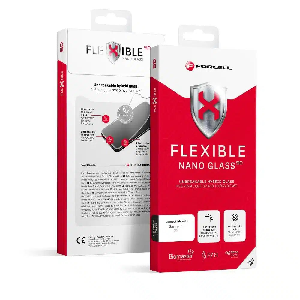 Forcell Flexible 5D - hibridno staklo za Samsung Galaxy S10 crno (Hot Bending) - radi čitač