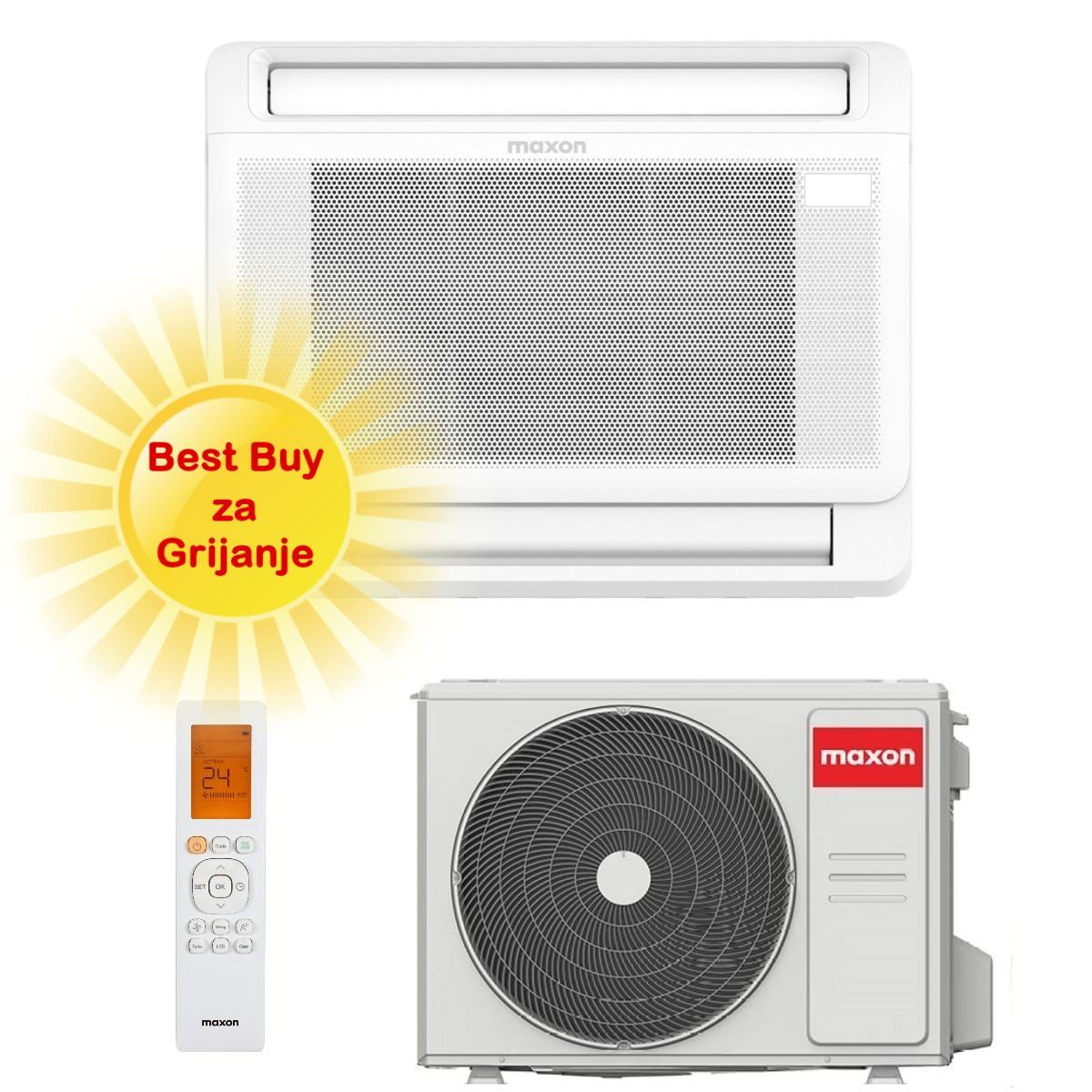 Maxon klima uređaj 5,0kW MXI-18HFL013i/MXO-1U18HCO013i - za prostor do 50m2, A++ energetska klasa