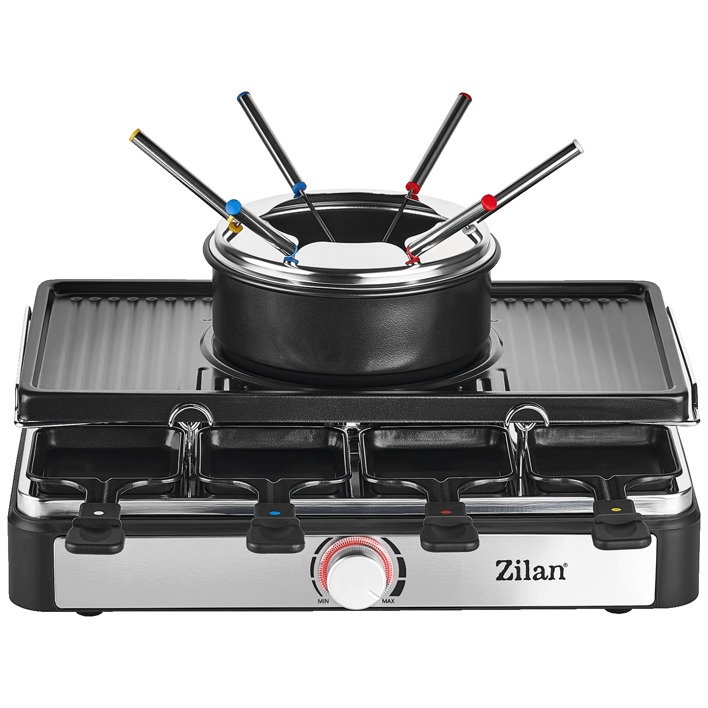 Zilan Električni Roštilj / Raclette / Fondue od sira, 3u1, 1400W - ZLN8856