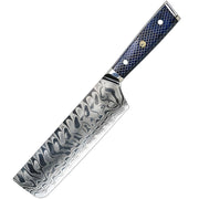 Damaskasti kuhinjski nož YU-37417 - Nakiri / Plava KP37417