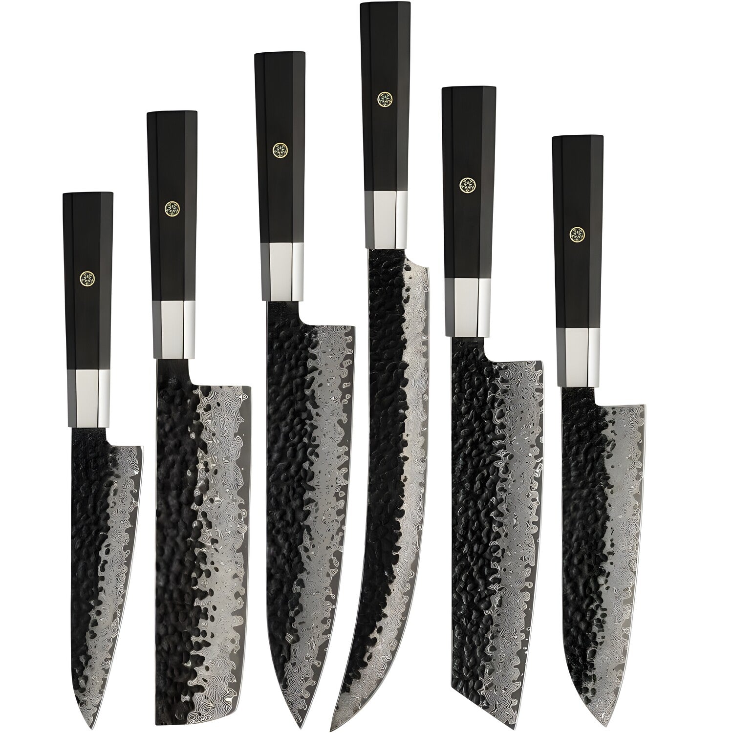 Set damaskih kuhinjskih noževa YU-37442 – Smeđa KP37442