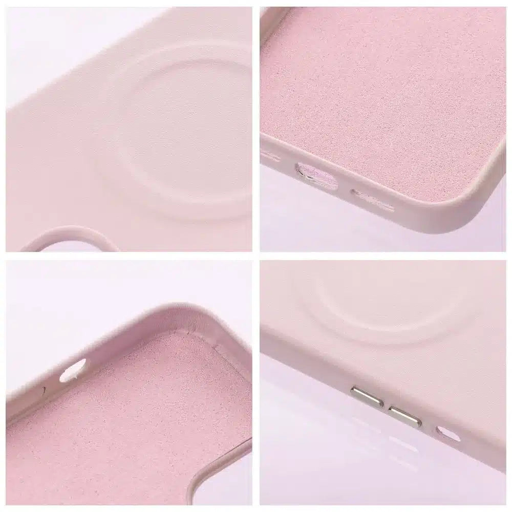 Roar kožna Mag Case maska kompatibilna s MagSafeom – za iPhone 12 Pro pink