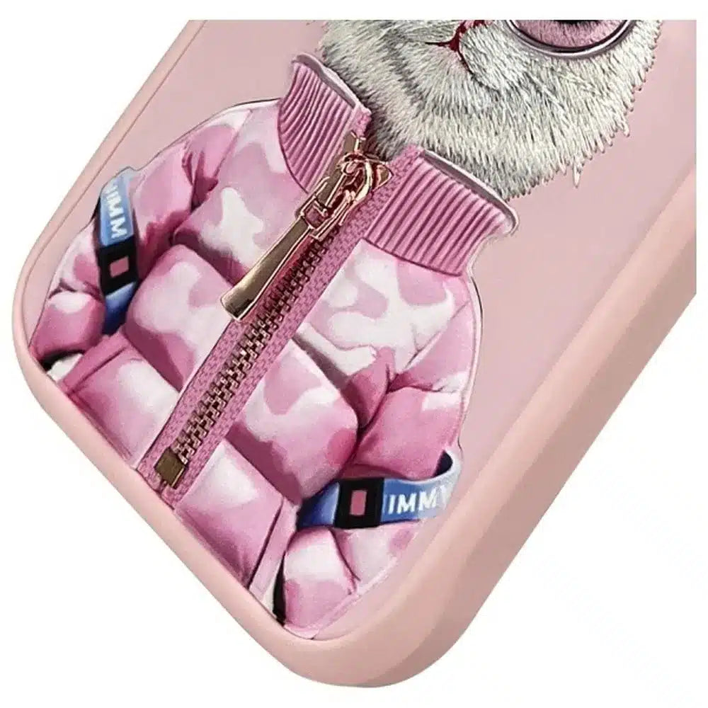 NIMMY COOL & CUTE 2.0 maskica s motivom mačke za iPhone 16 Pro Max, ružičasta
