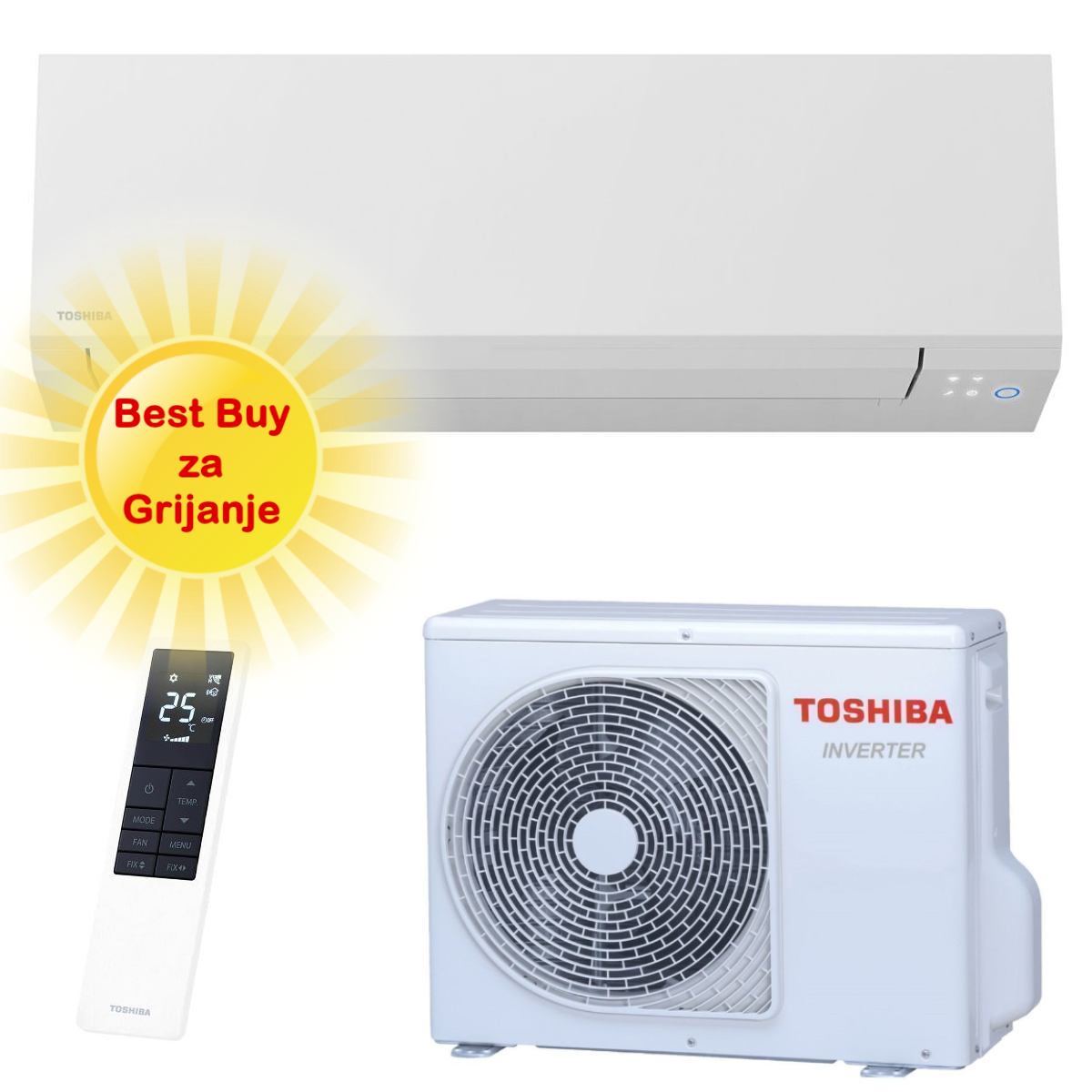 TOSHIBA KLIMA UREĐAJ 4,6kW RAS-B16G3KVSG-E/RAS-16J2AVSG-E - Shorai Edge, za 45m2, A++, R32