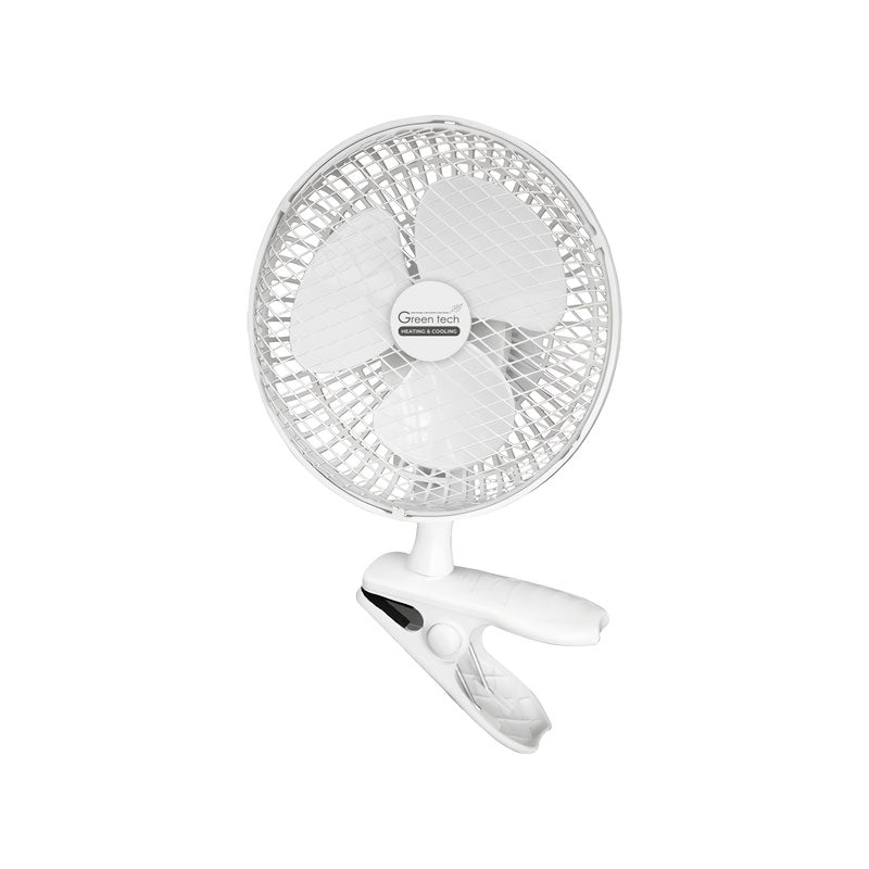 Ventilator s kopčom Green Tech 17W, 6", bijela boja