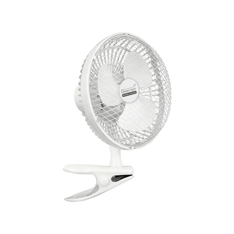 Ventilator s kopčom Green Tech 17W, 6", bijela boja