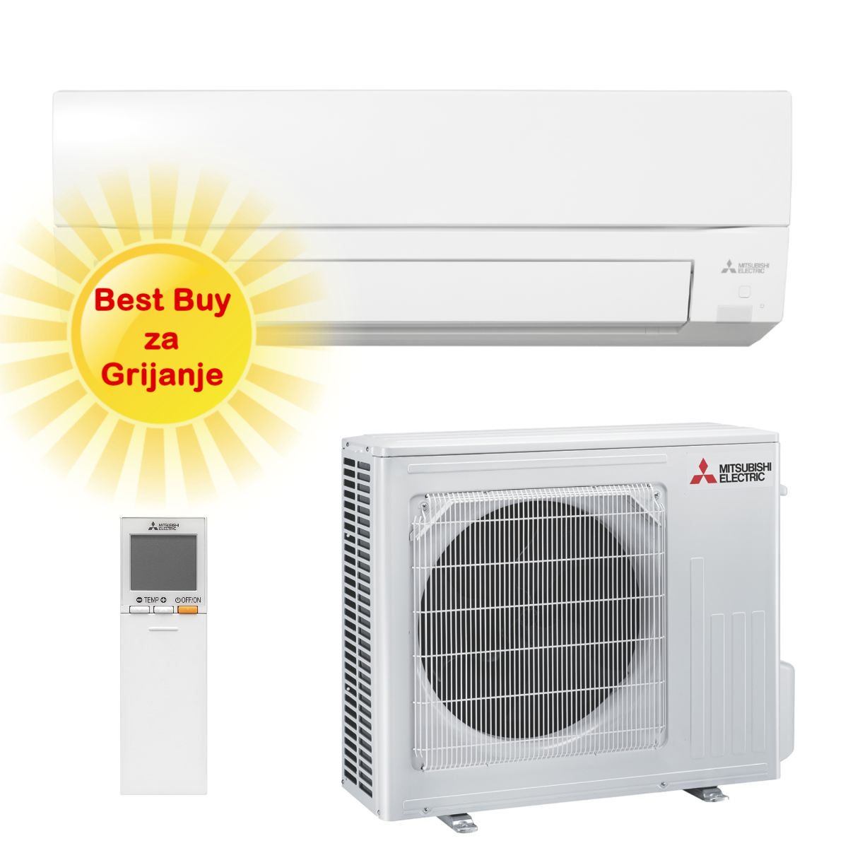 MITSUBISHI KLIMA UREĐAJ MSZ-FT35VGK/MUZ-FT35VGHZ - 3,5 kW, za prostor do 35m2, A+++ energetska klasa, R-32