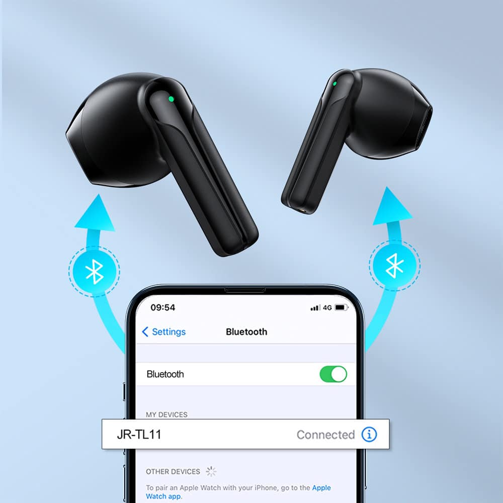 JoyRoom - bežične slušalice (JR-TL11) - ENC- vodootporne IPX4 -Bluetooth 5.3 - crne