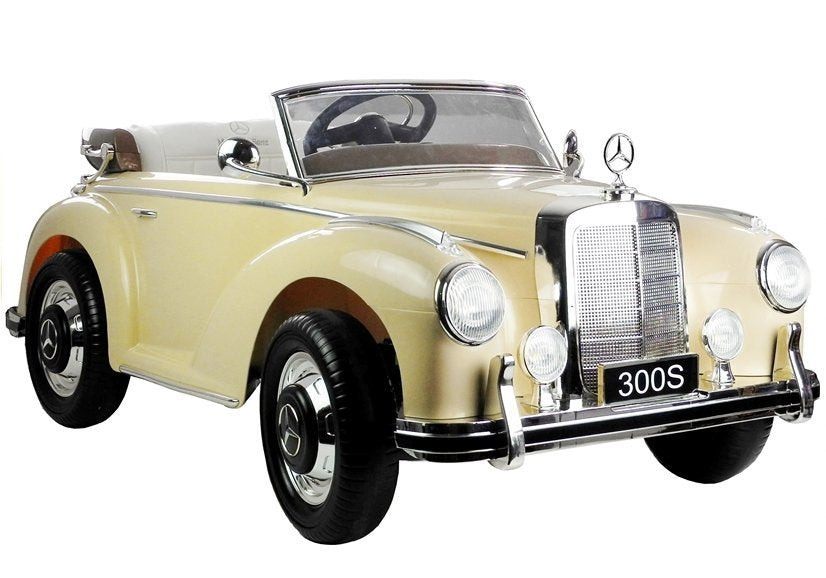 Licencirani auto na akumulator Mercedes 300S - bež/lakirani