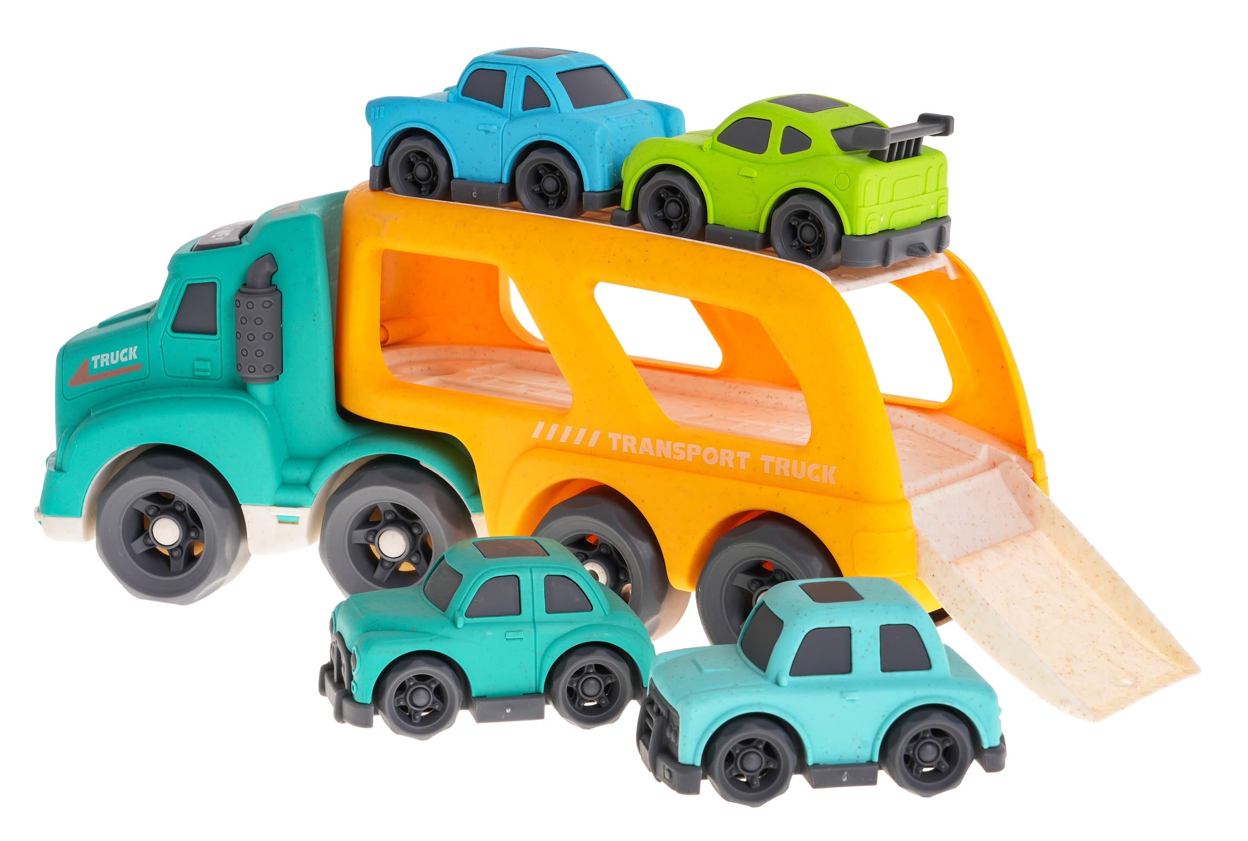 Tow truck + Cars BIOplastik Yellow