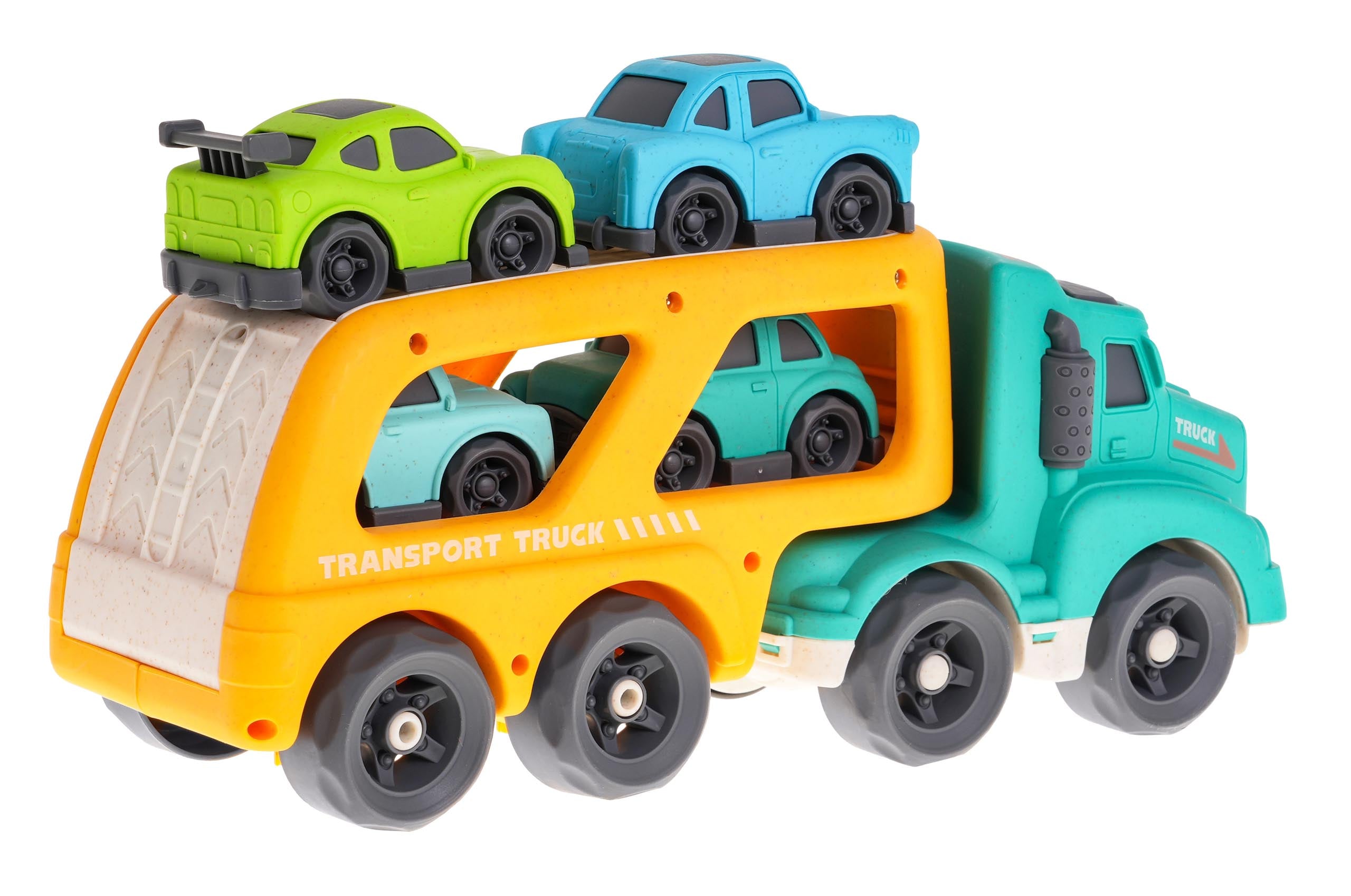 Tow truck + Cars BIOplastik Yellow