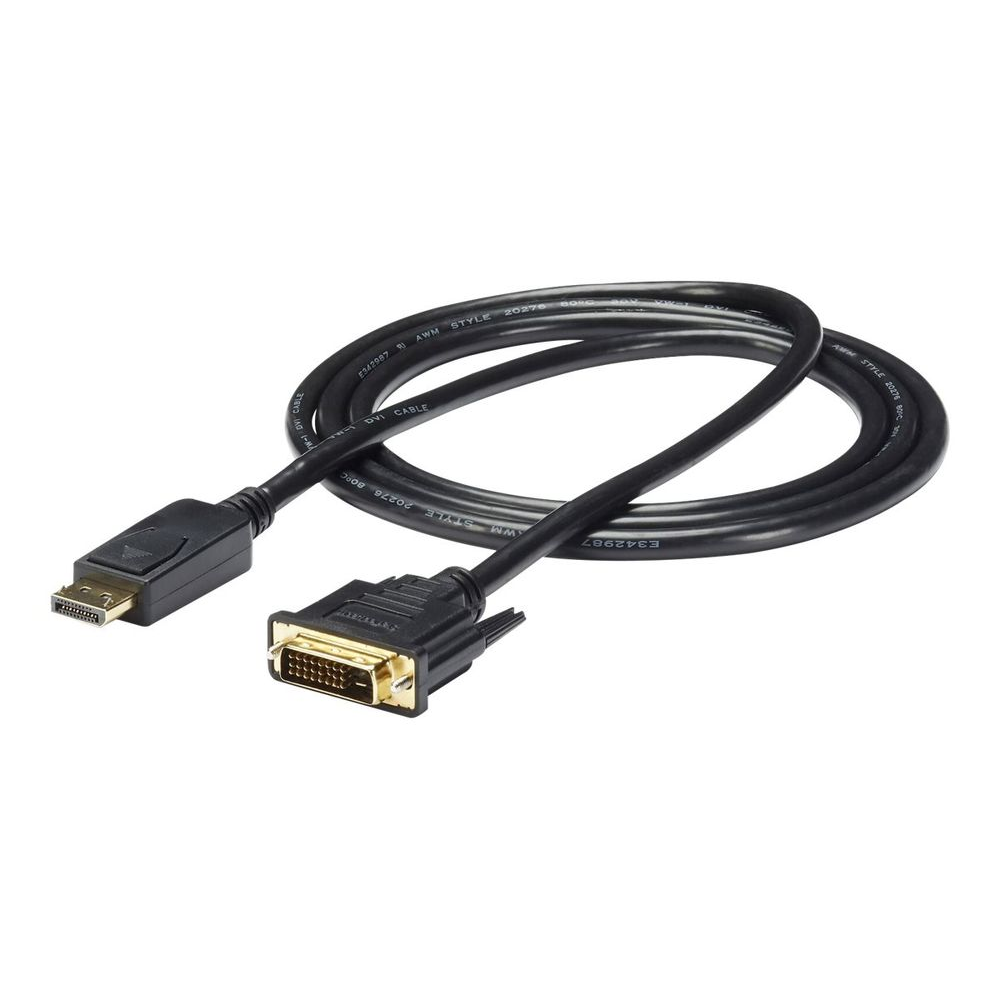 StarTech.com DP2DVI2MM6 prilagodnik za video kabel 1,8 m DisplayPort DVI-D Crno