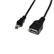 StarTech.com USBMUSBFM1 USB kabel 0,3 m USB A Mini-USB B Crno