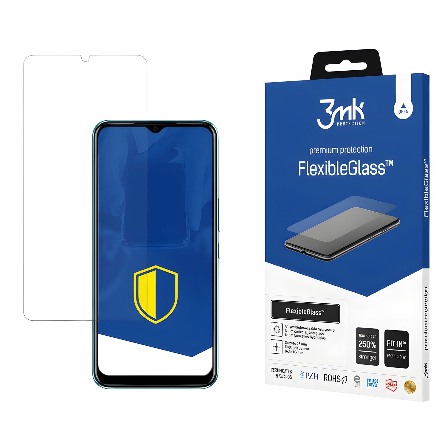 Zaštitno hibridno staklo 3mk FlexibleGlass za Tecno Spark 8 - Prozirna KP20489