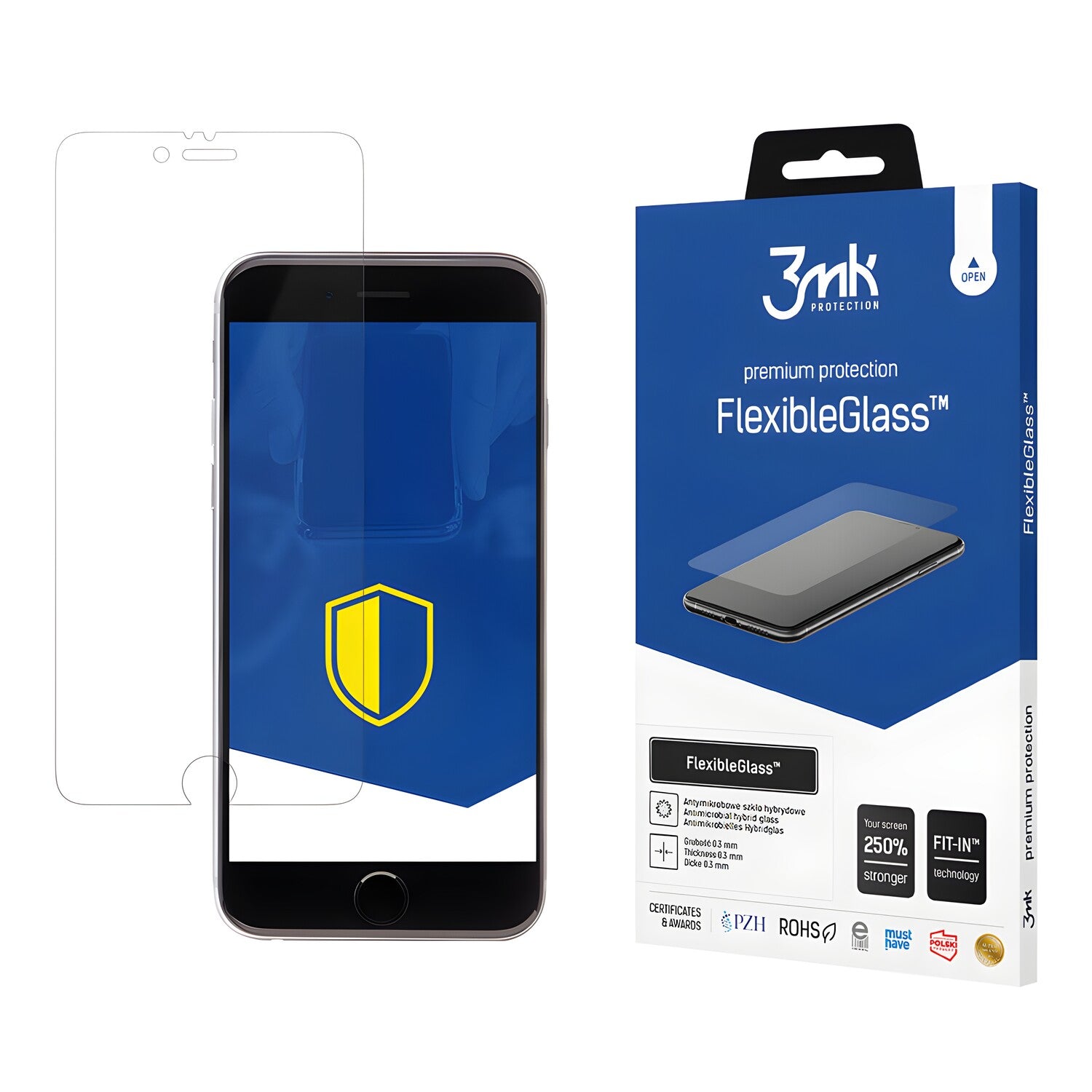 Zaštitno hibridno staklo 3mk FlexibleGlass za Apple iPhone 6s Plus/iPhone 6 Plus - Prozirna KP20817