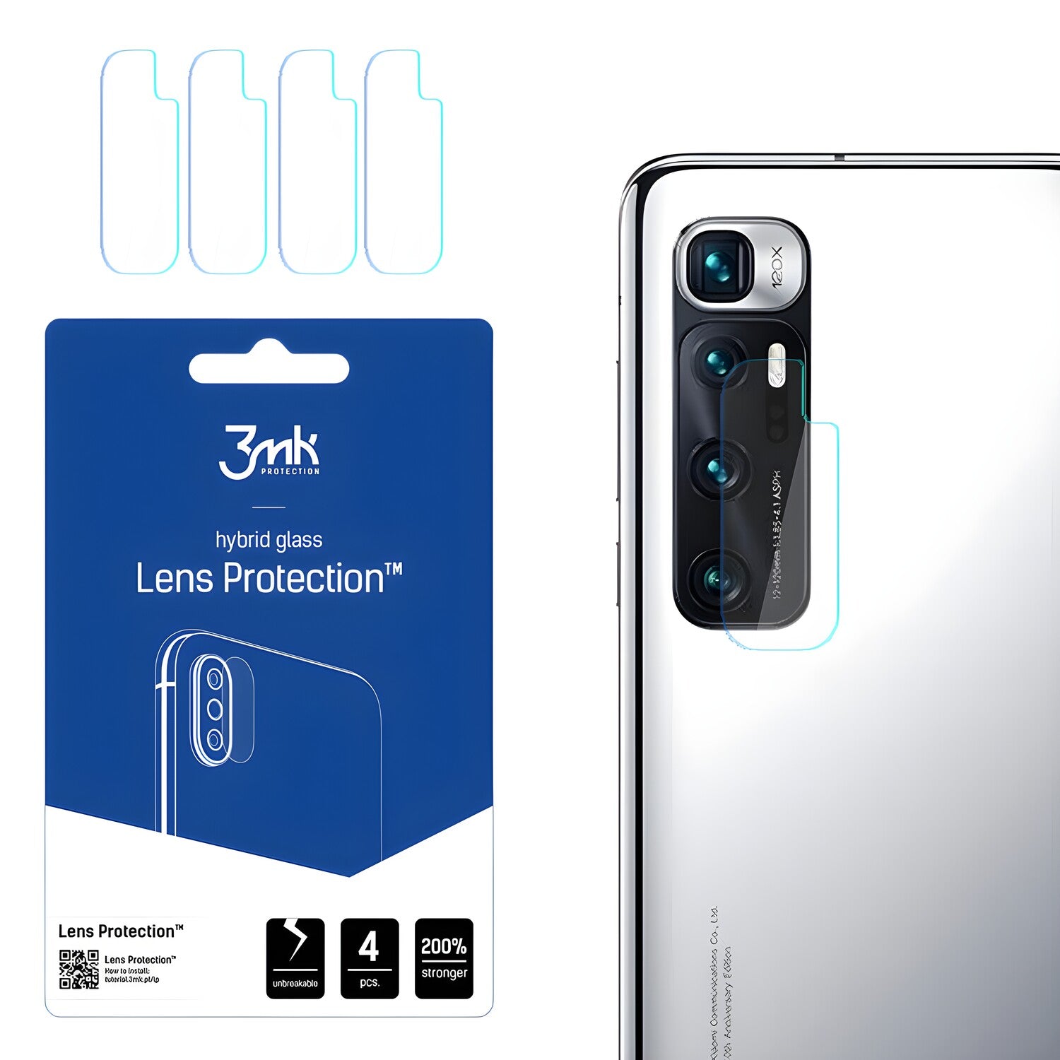 4x Staklo za kameru 3mk za Xiaomi Mi 10 Ultra - Prozirna KP20556