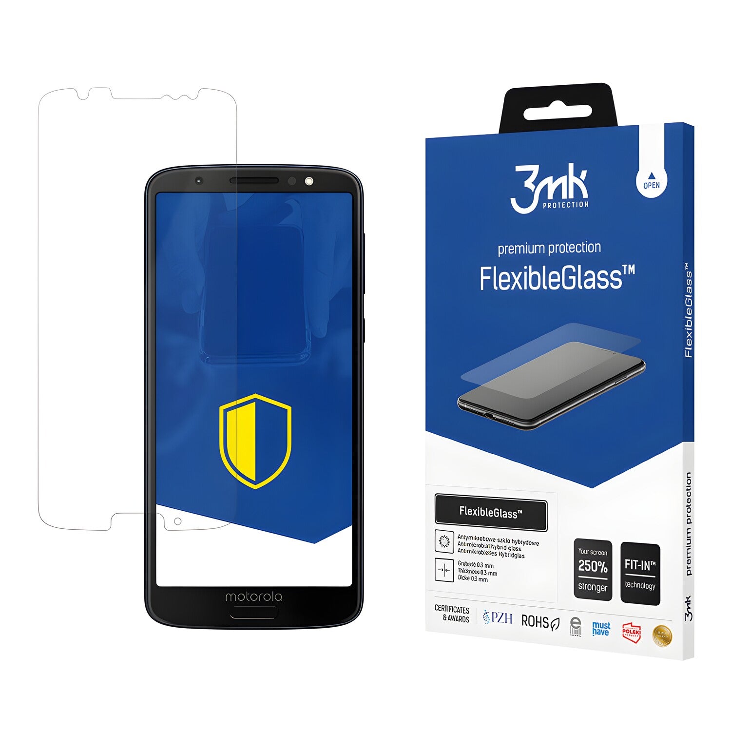 Zaštitno hibridno staklo 3mk FlexibleGlass za Motorola Moto G6 - Prozirna KP20938