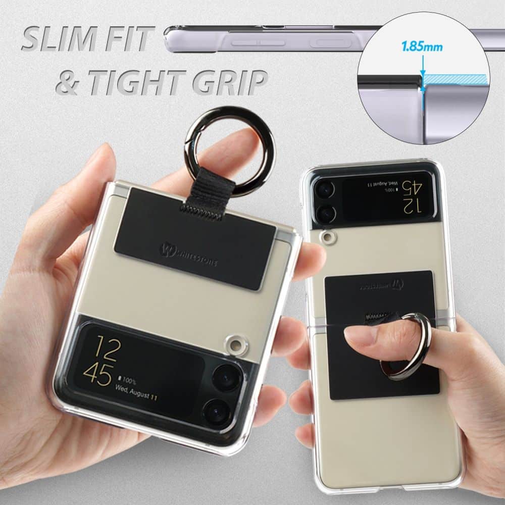 WHITESTONE PROZIRNA MASKA SA PRSTENOM ZA SAMSUNG GALAXY Z FLIP 4 - BEIGE