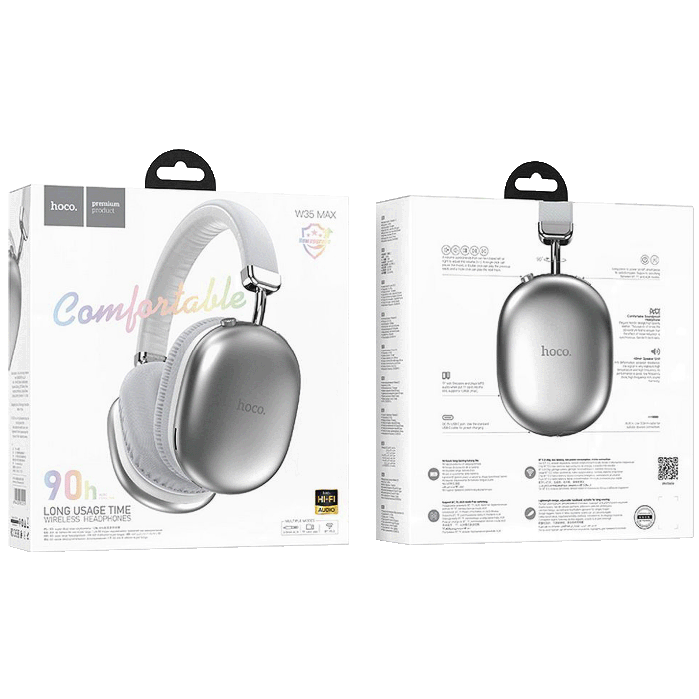 hoco. Slušalice bežične, Bluetooth - W45 Enjoy, White
