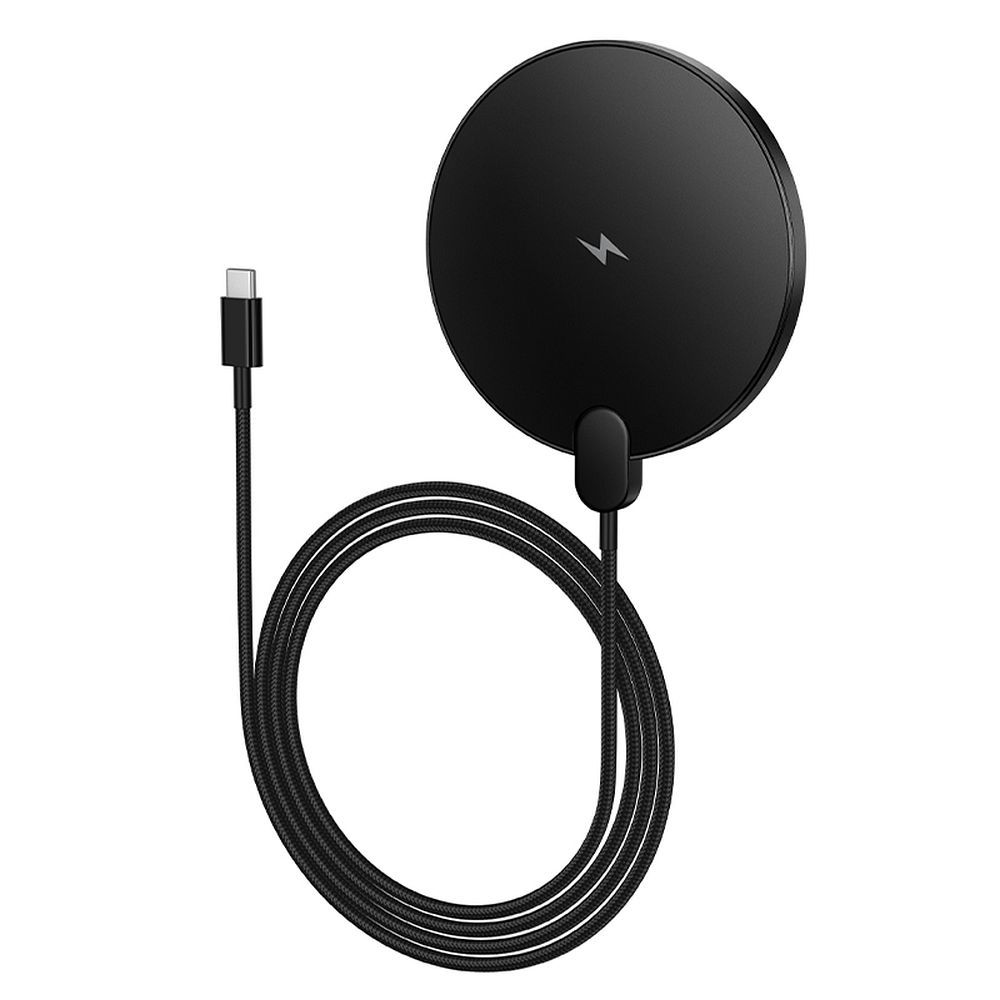 Hoco 15W induktivni punjač s USB-C kabelom i zaslonom CW62 crne boje