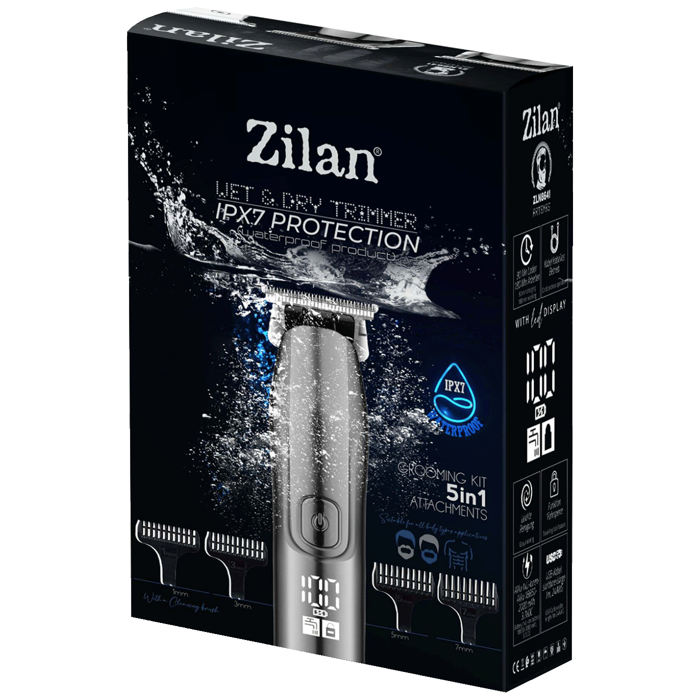 Zilan Aparat za šišanje, 5u1, IPX7 - ZLN8634 Poseidon