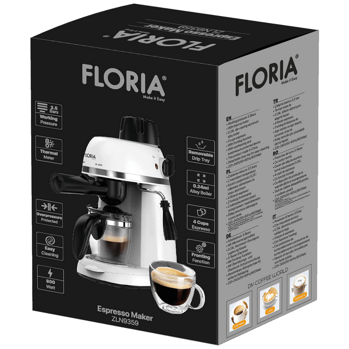 Floria Aparat za espresso kavu, 800W - ZLN9359
