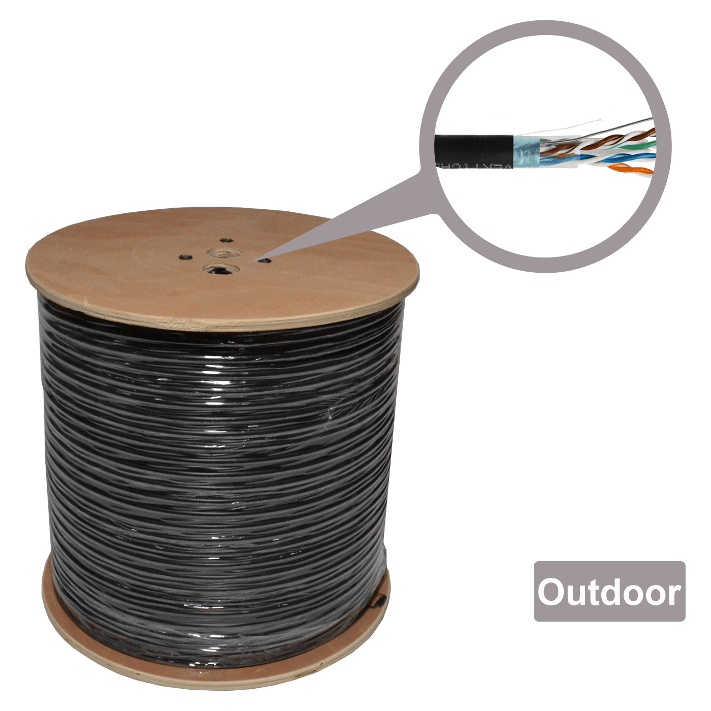 Connect XL Mrežni FTP kabl, CAT6, CCA, Outdoor - Cat6 FTP Outdoor CCA (black)