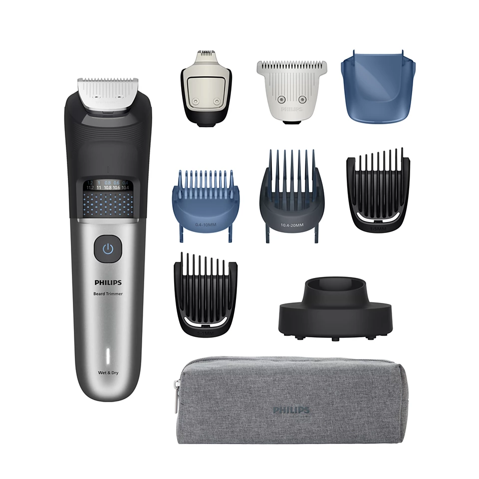 Philips BT7670/15 trimer za bradu Baterija 40 2 cm Mokro i suho Crno, Čelik